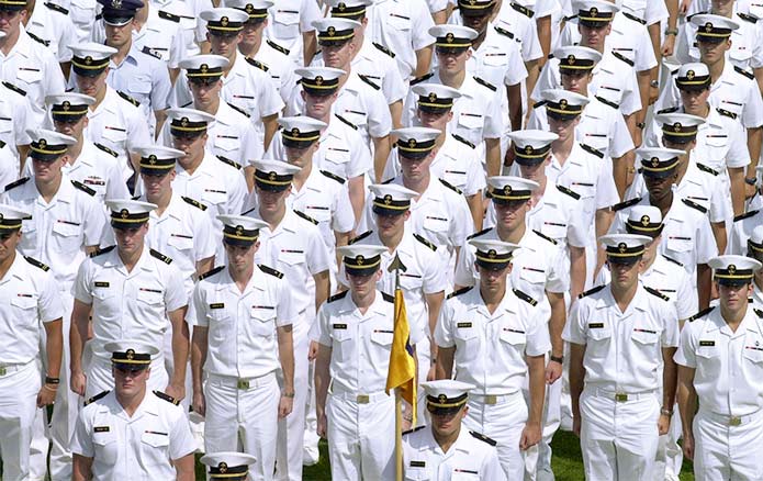 海軍兵学校士官候補生の整列