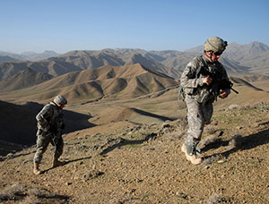 US Army in Afganistan Ridge