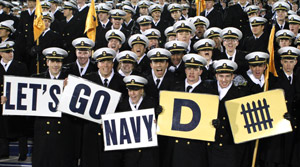 アナポリス海軍兵学校の応援