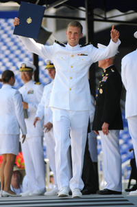 アメリカ海軍兵学校の卒業式