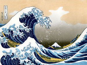 Kanagawa-oki-namiura by Hokusai