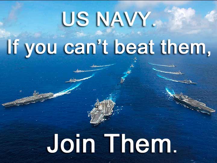 海上で展開する米海軍の艦艇