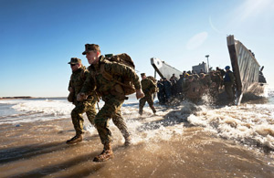 expeditionary Unit landing on a beach